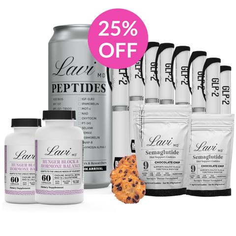 8 Week Supply GLP-2 Injections with 2 Bottles Hormone Balancer Supplement, 2 Packs of Semaglutide Cookies & Program Guide