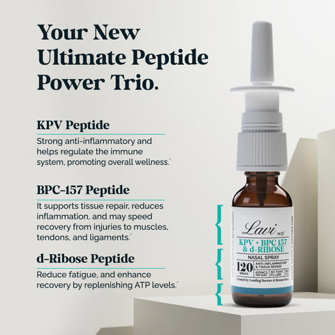 KPV + BPC-157 & D-Ribose Nasal Spray for Daily Recovery Lavi MD KPV + BPC-157 & D-Ribose Nasal Spray for Daily Recovery Lavi MD