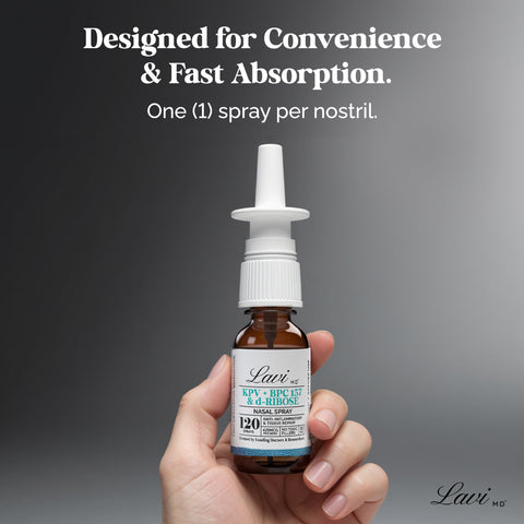 KPV + BPC-157 & D-Ribose Nasal Spray for Daily Recovery Lavi MD KPV + BPC-157 & D-Ribose Nasal Spray for Daily Recovery Lavi MD