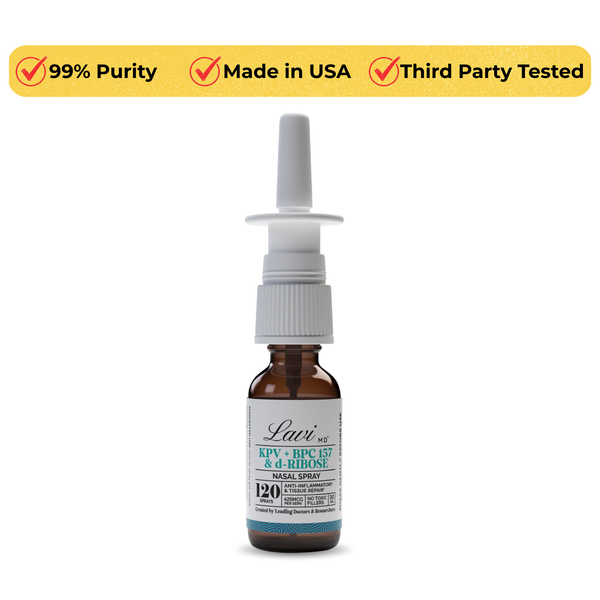 KPV + BPC-157 & D-Ribose Nasal Spray for Daily Recovery Lavi MD KPV + BPC-157 & D-Ribose Nasal Spray for Daily Recovery Lavi MD